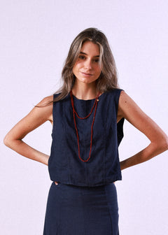 Corelia Navy Blue Top