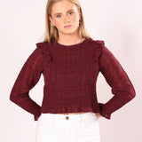 Freya Dark Red Blouse