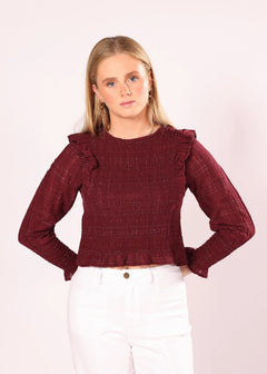 Blusa Freya Rojo Oscuro