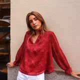 Zera Dark Red Blouse