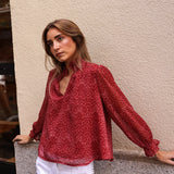 Zera Dark Red Blouse