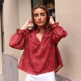 Zera Dark Red Blouse