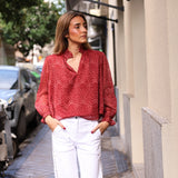 Zera Dark Red Blouse