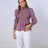 Dark Pink Area Blouse