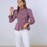 Dark Pink Area Blouse