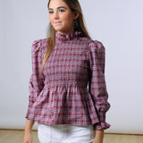 Dark Pink Area Blouse