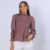 Dark Red Area Blouse