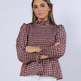 Dark Red Area Blouse