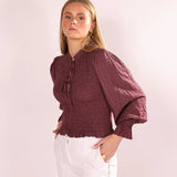 Blusa Bria Rosa Oscuro