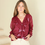 Blusa Camila Rosa Oscuro