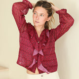 Blusa Camila Rosa Oscuro