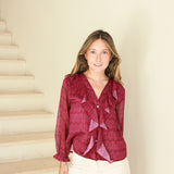 Blusa Camila Rosa Oscuro