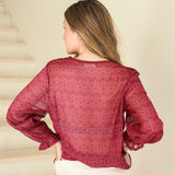 Blusa Camila Rosa Oscuro