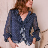 Cecilia Blue Blouse