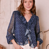 Cecilia Blue Blouse