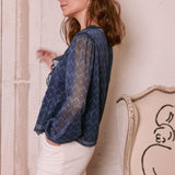 Cecilia Blue Blouse