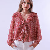 Cecilia Orange Blouse