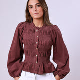 Blusa Sálvia Rosa Escuro