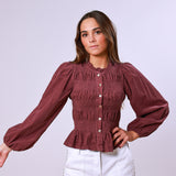 Dark Pink Sage Blouse