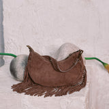 Brown Fringed Bag