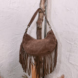 Brown Fringed Bag