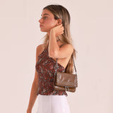 Bolso Mini Tachuelas Marrón