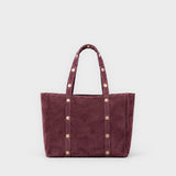 Bolso Tote de Ante Morado Rosado