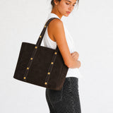 Bolso Tote de Ante Marron Oscuro