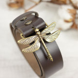 Brown Leather Dragonfly Belt