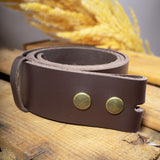 Silver Horn Belt Brown Leather