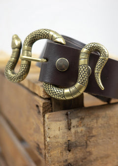 Brown Snake Skin Belt