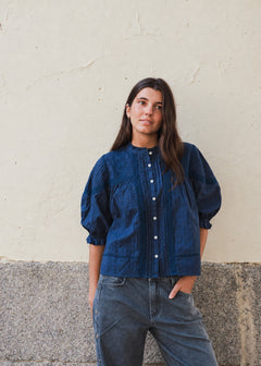 Camisa Julieta Azul Marino