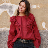 Camisa Valeria Rosado Oscuro