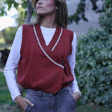 Galilea Vest Dark Red