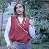 Galilea Vest Dark Red