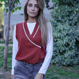 Galilea Vest Dark Red