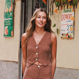 Chaleco Inés Marrón