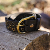 Black Round Studded Belt