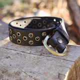 Black Round Studded Belt