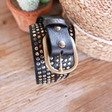 Black Mini Studded Belt