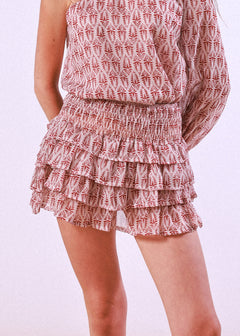 Falda Goldie Rojo Oscuro