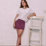 Falda Tachuelas Nea Morado Rosado