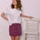 Falda Tachuelas Nea Morado Rosado