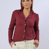 Dark Red Sila Sweater