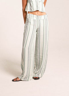 Pantalón Duna Verde Azulado