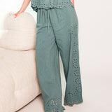 Pantalón Greta Verde Azulado