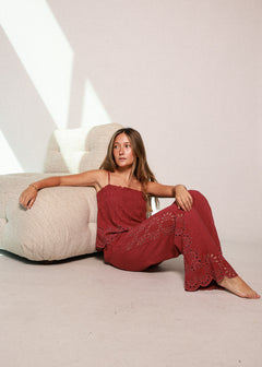 Pantalón Greta Rosa Oscuro