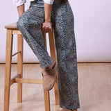 Straight Print Pants