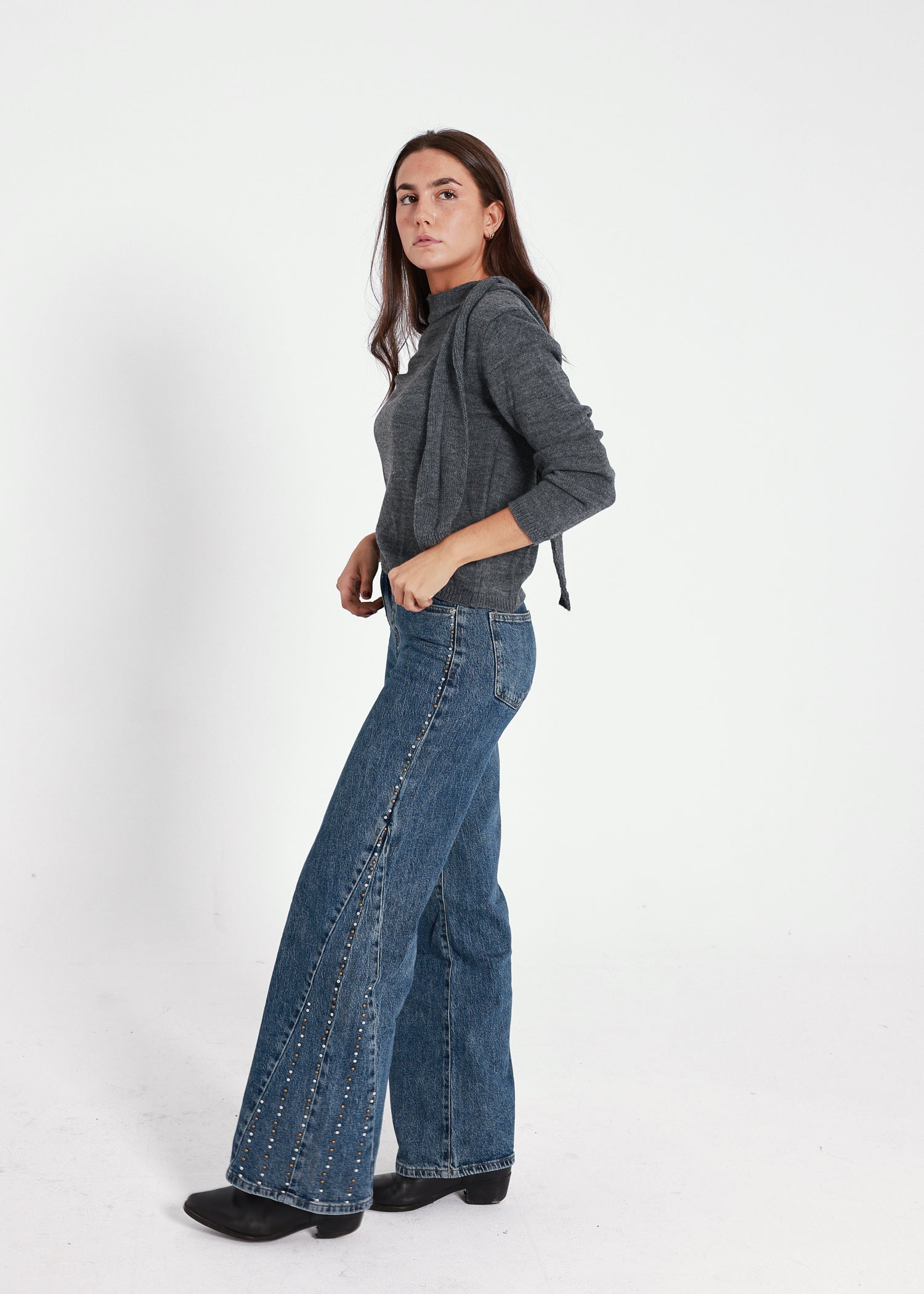 Pantalón Tachuelas Bruna Azul