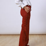 Cairo Dark Pink Studded Pants